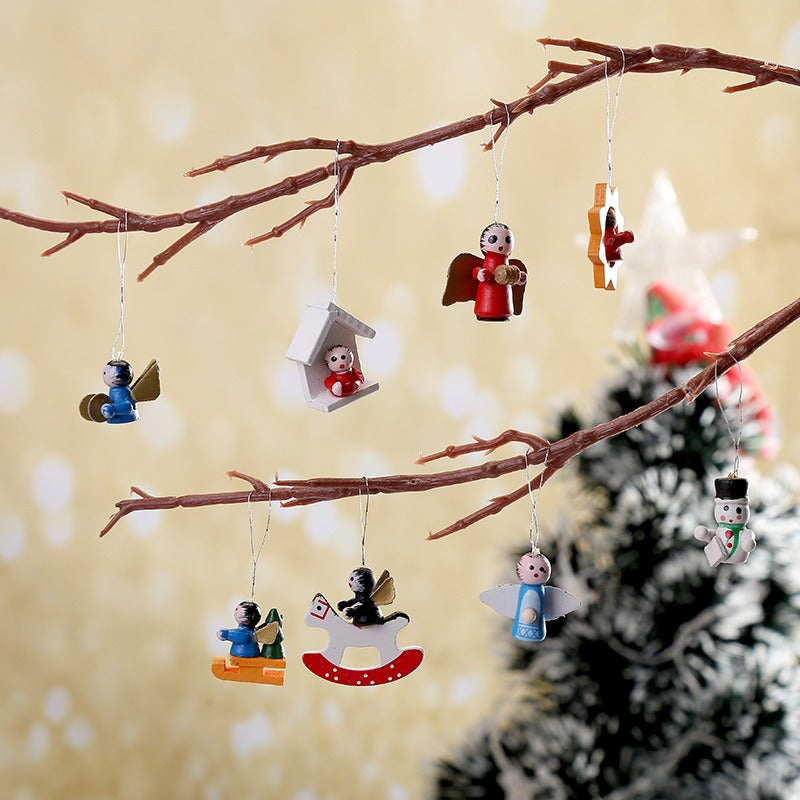 🎅Christmas tree decorations wooden pendants 🎄
