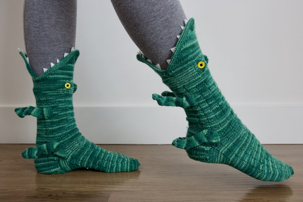 🎅Hot Sale- 3D Knit Crocodile Socks