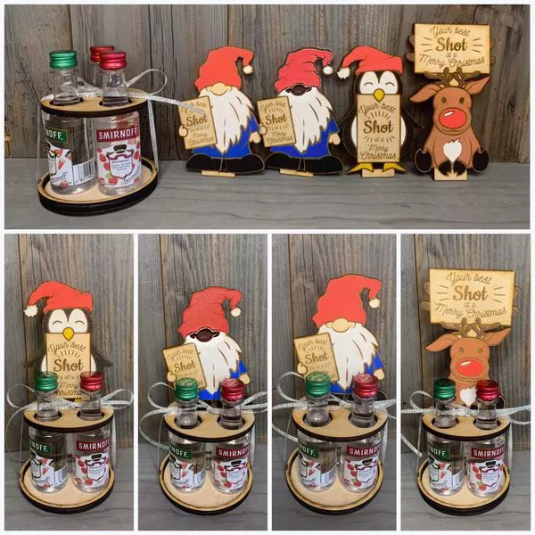 🥂Best Shot At A Merry Christmas Bottle Holder🎅