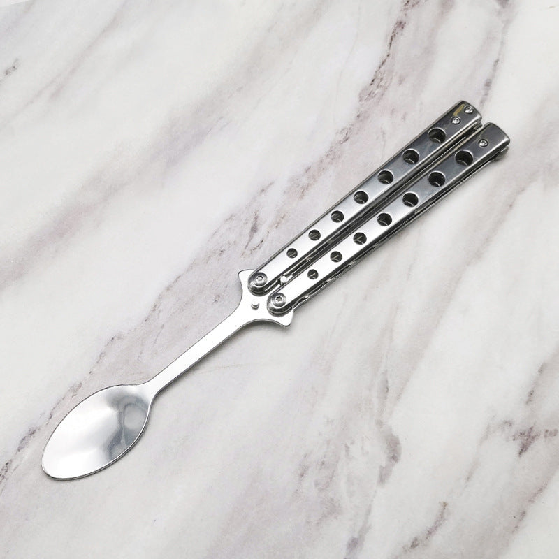 Butterfly Knife-Shaped Rotating Spoon