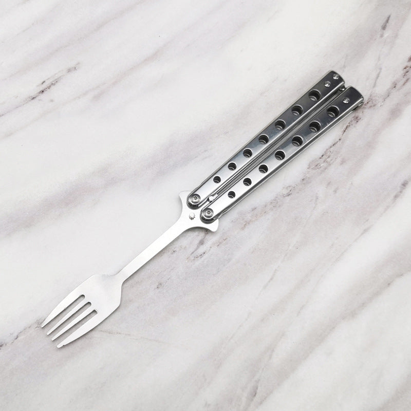 Butterfly Knife-Shaped Rotating Spoon