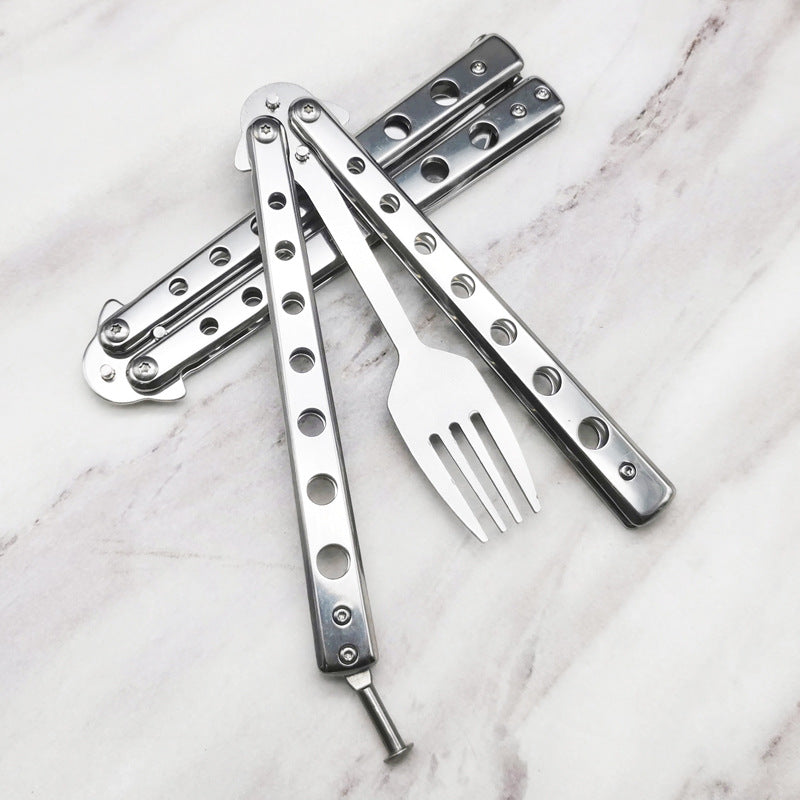 Butterfly Knife-Shaped Rotating Spoon